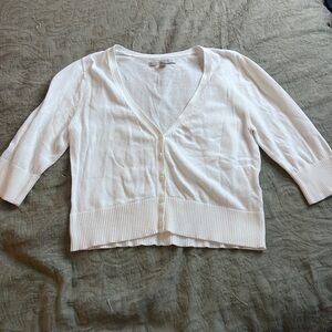 Old Navy Y2K Coquette Women's White Cardigan Sweater Size Large